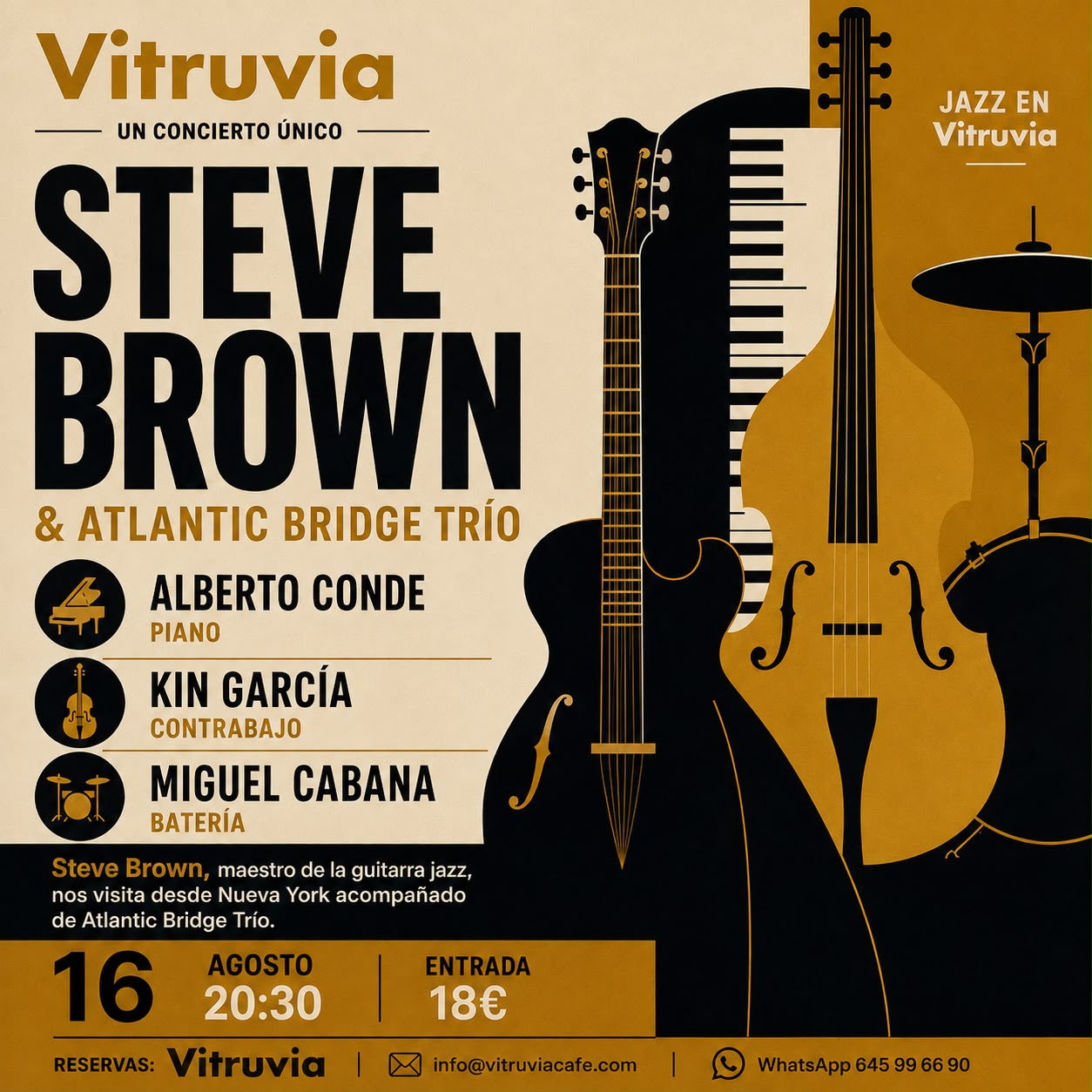 Steve Brown concierto Vigo Vitruvia cafe